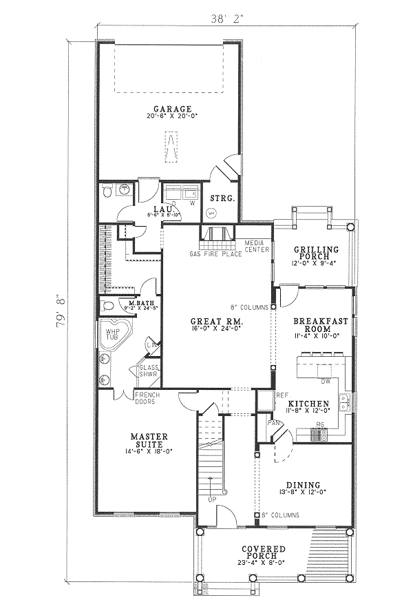 Country Floor Plan - Main Floor Plan #17-290