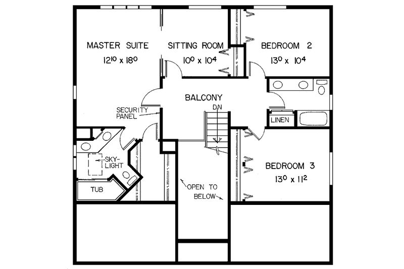 Dream House Plan - Floor Plan - Upper Floor for Traditional House Plan #60-998 - 3 bed, 3 bath