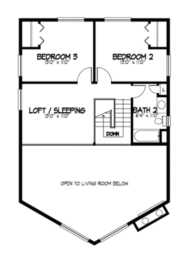 Home Plan - European Floor Plan - Upper Floor Plan #320-1019