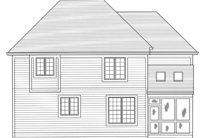 Home Plan - Exterior - Rear Elevation for Country House Plan #46-818 - 4 bed, 2.5 bath