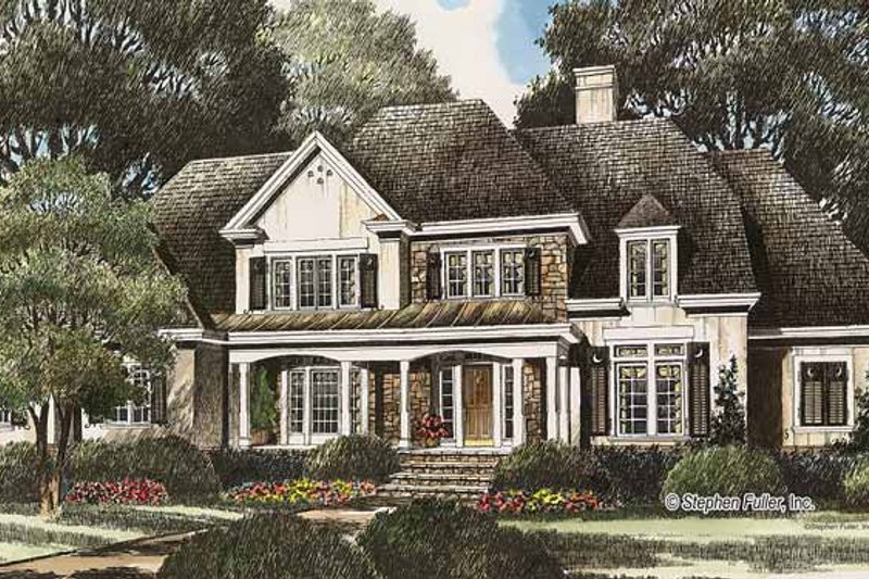 Dream House Plan - Country Exterior - Front Elevation Plan #429-348