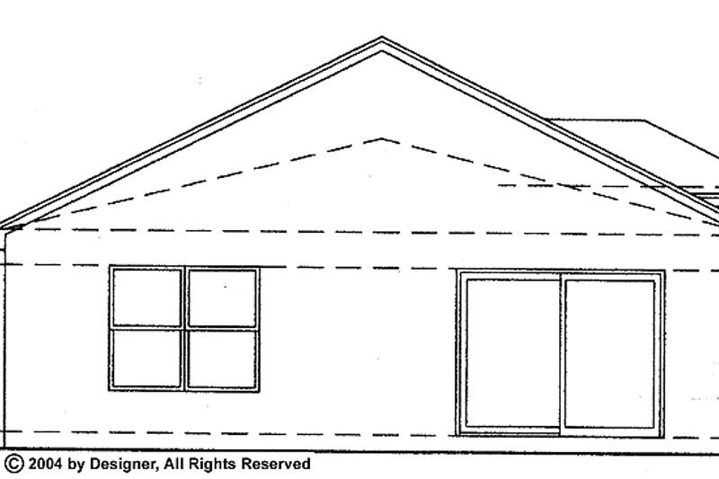 House Blueprint - Exterior - Rear Elevation for Mediterranean House Plan #417-676 - 3 bed, 2.5 bath