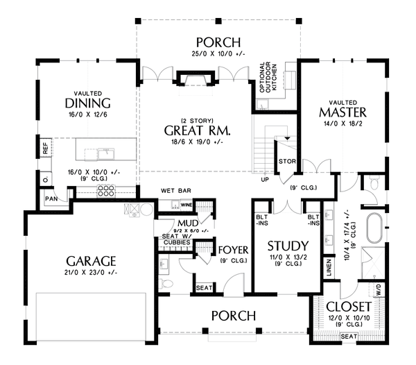 House Design - Contemporary Floor Plan - Main Floor Plan #48-1003