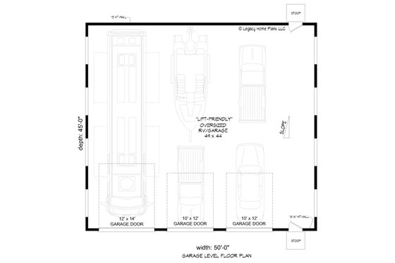 Floor Plan - Main Floor for Contemporary House Plan #932-653, 0 bath