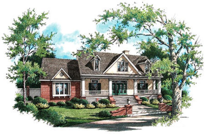 Architectural House Design - Country Exterior - Front Elevation Plan #45-338
