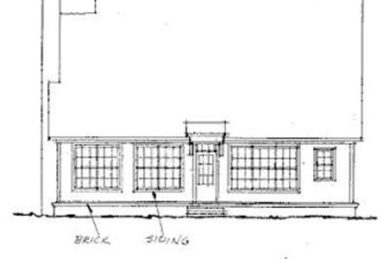 Home Plan - Exterior - Rear Elevation for Traditional House Plan #20-187 - 3 bed, 2.5 bath