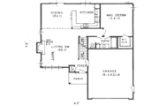 Modern Style House Plan - 3 Beds 2 Baths 1456 Sq/Ft Plan #421-146 