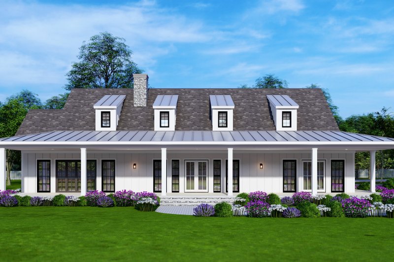 Architectural House Design - Exterior - Front Elevation 11 for Ranch House Plan #54-400 - 3 bed, 3.5 bath