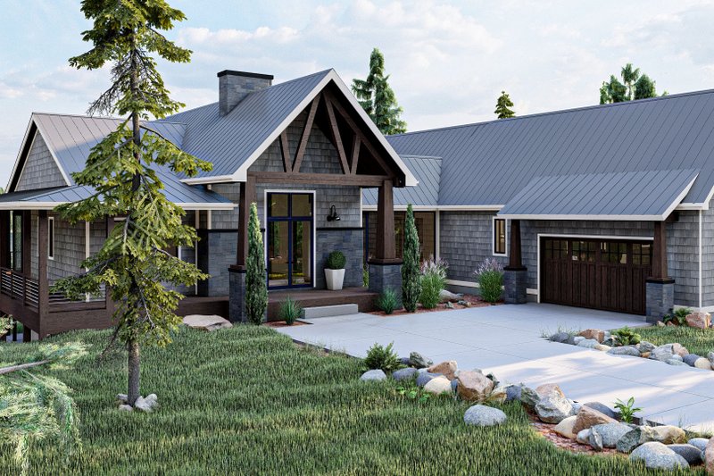 House Design - Exterior - Other Elevation for Beach House Plan #455-314 - 1 bed, 1.5 bath