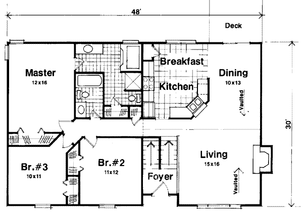 Home Plan - Traditional Floor Plan - Main Floor Plan #56-117