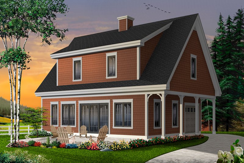 Architectural House Design - Colonial Exterior - Front Elevation Plan #23-2487