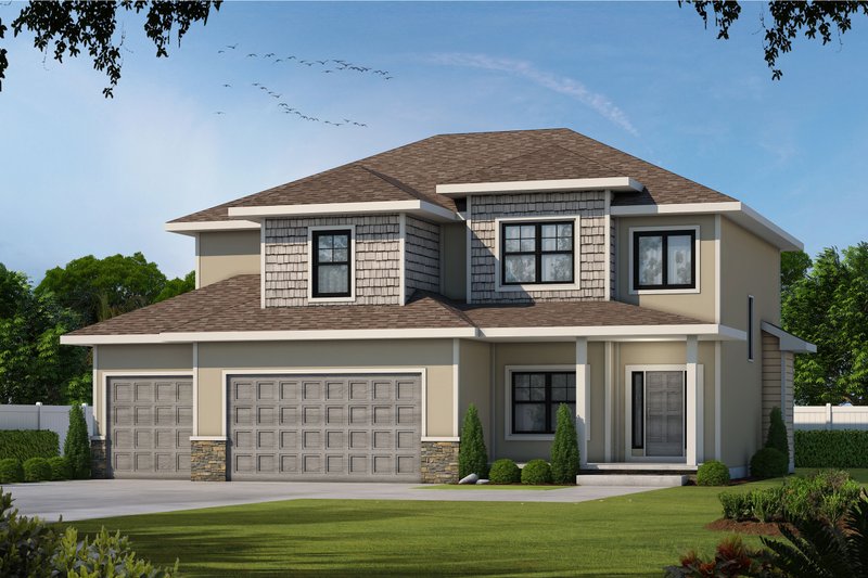 Architectural House Design - Traditional Exterior - Front Elevation Plan #20-2406