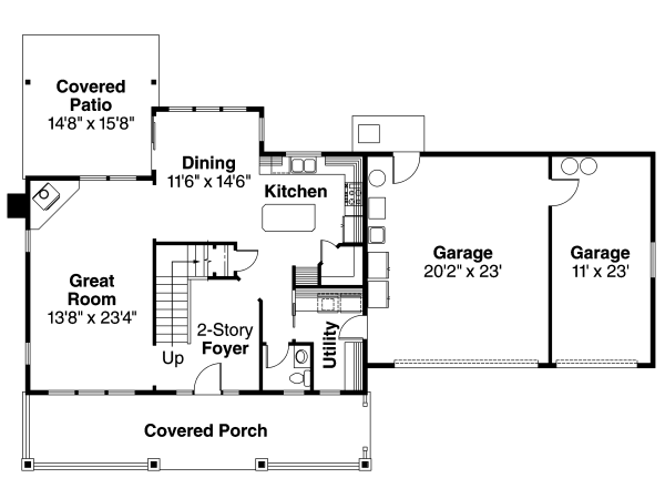 Home Plan - Traditional Floor Plan - Main Floor Plan #124-627