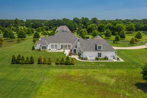 Exterior - Rear Elevation for European House Plan #923-74 - 5 bed, 5.5 bath