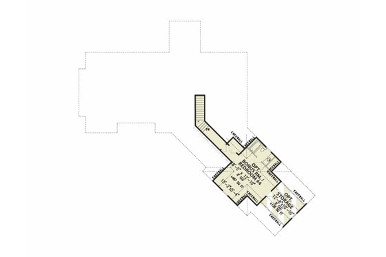 Floor Plan - Upper Floor for Craftsman House Plan #54-435 - 3 bed, 2.5 bath