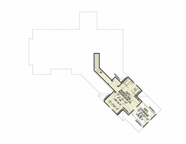 Craftsman Floor Plan - Upper Floor Plan #54-435