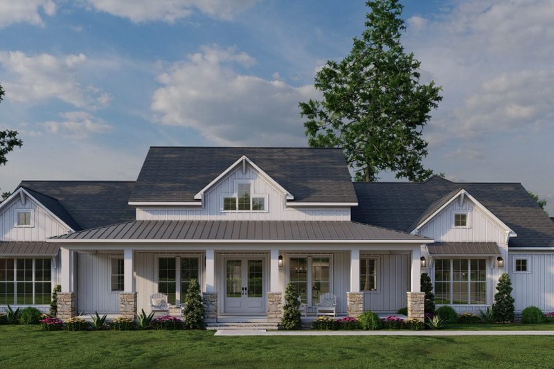 House Design - Exterior - Front Elevation 3 for Farmhouse House Plan #923-381 - 3 bed, 2.5 bath