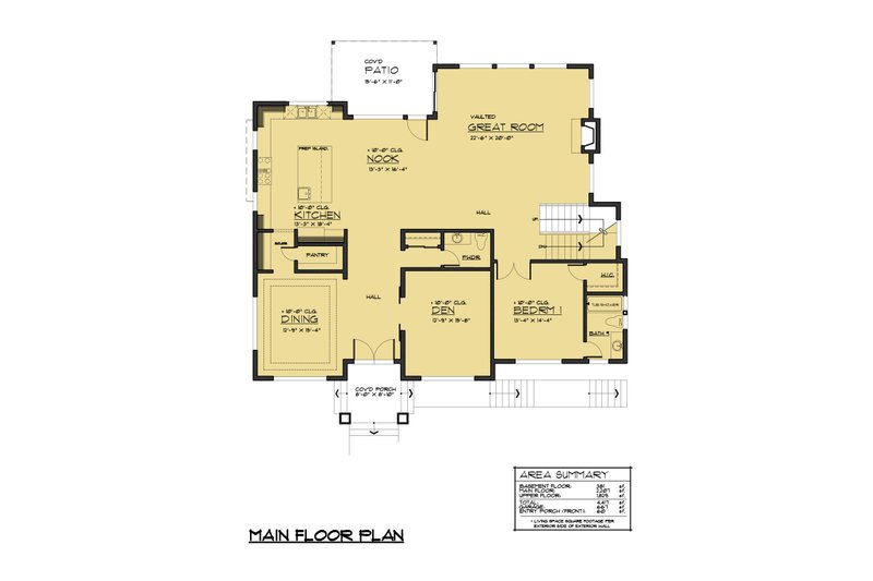 House Plan Design - Floor Plan - Main Floor for European House Plan #1066-74 - 5 bed, 4.5 bath