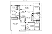 Adobe / Southwestern Style House Plan - 4 Beds 3 Baths 2810 Sq/Ft Plan #1-686 