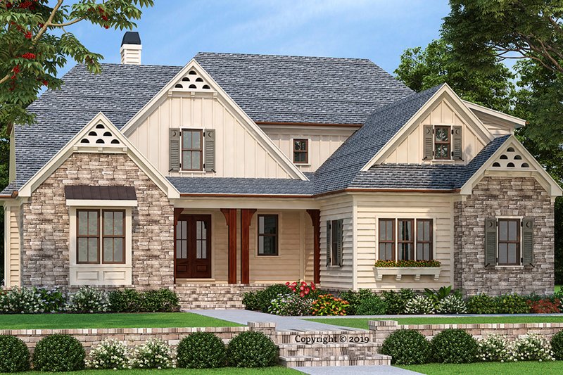 Dream House Plan - Farmhouse Exterior - Front Elevation Plan #927-1000