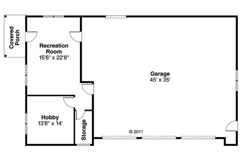 Home Plan - Floor Plan - Main Floor for Craftsman House Plan #124-898, 0 bath