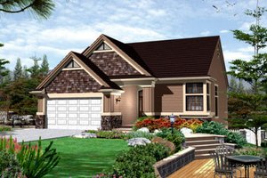 Bungalow Exterior - Front Elevation Plan #48-272