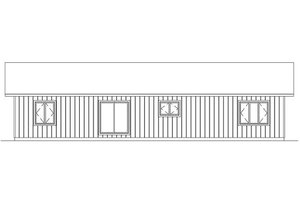 Exterior - Rear Elevation for Ranch House Plan #57-231 - 3 bed, 2 bath