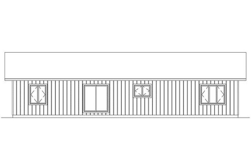 Dream House Plan - Exterior - Rear Elevation for Ranch House Plan #57-231 - 3 bed, 2 bath