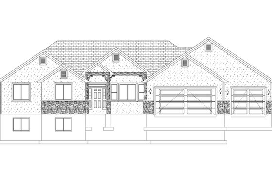 Exterior - Front Elevation 4 for Farmhouse House Plan #1060-47 - 3 bed, 2.5 bath