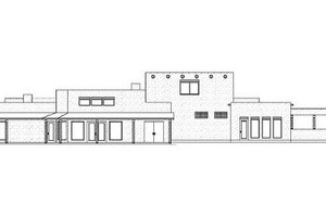 Exterior - Rear Elevation for Adobe / Southwestern House Plan #84-262 - 3 bed, 4 bath