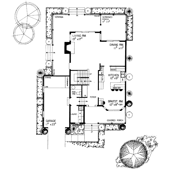 House Plan Design - European Floor Plan - Main Floor Plan #72-113