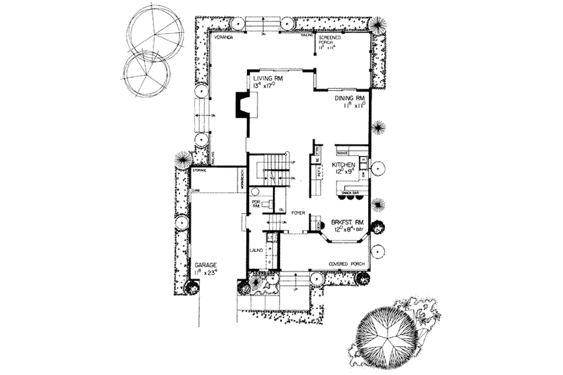 Home Plan - Floor Plan - Main Floor for European House Plan #72-113 - 3 bed, 2.5 bath