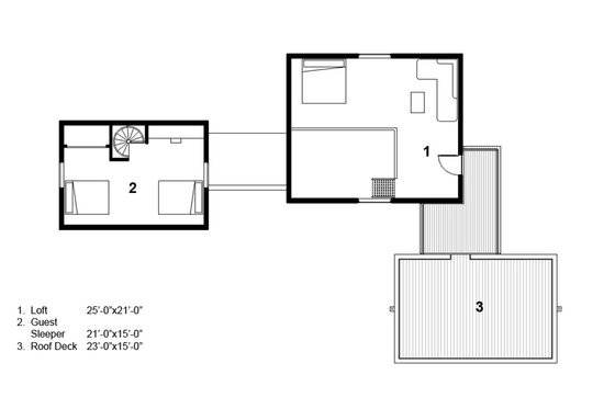 Floor Plan - Upper Floor for Modern House Plan #497-56 - 3 bed, 3 bath