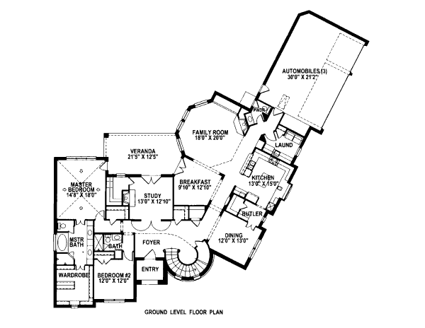 European Floor Plan - Main Floor Plan #141-333