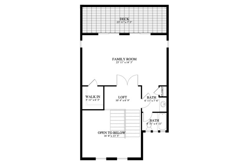 Architectural House Design - Floor Plan - Upper Floor for Traditional House Plan #1060-69 - 5 bed, 4.5 bath