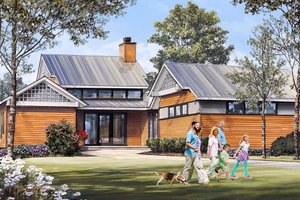 House Blueprint - Craftsman Exterior - Front Elevation Plan #137-406