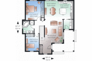 Country Style House Plan - 2 Beds 1 Baths 1226 Sq/Ft Plan #23-2203 