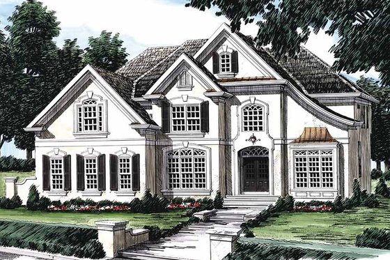 Exterior - Front Elevation 6 for Mediterranean House Plan #927-152 - 5 bed, 4.5 bath