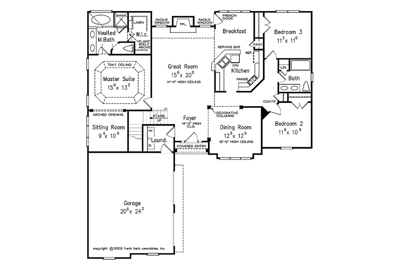 Home Plan - Floor Plan - Main Floor for Country House Plan #927-739 - 3 bed, 2 bath