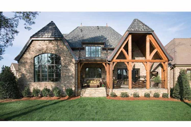 Dream House Plan - Exterior - Rear Elevation 1 for European House Plan #453-606 - 3 bed, 4.5 bath