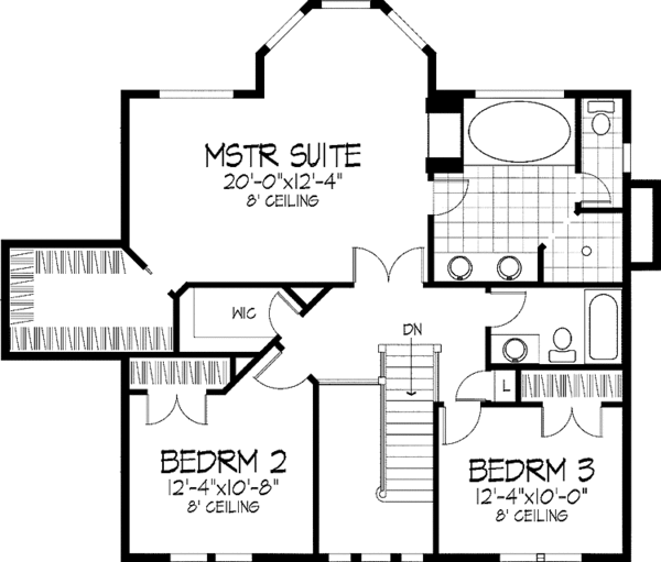 Home Plan - Traditional Floor Plan - Upper Floor Plan #51-767