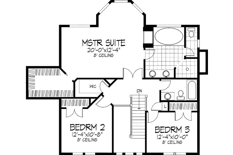 Home Plan - Floor Plan - Upper Floor for Traditional House Plan #51-767 - 3 bed, 2.5 bath