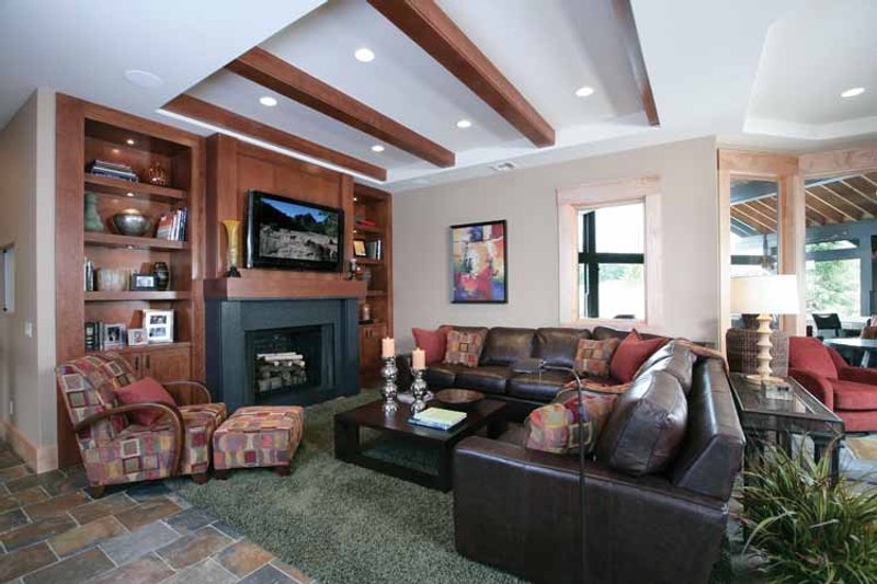 Dream House Plan - Interior - Family Room for Prairie House Plan #928-62 - 4 bed, 4 bath