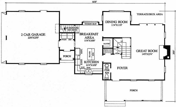 Dream House Plan - Farmhouse Floor Plan - Main Floor Plan #137-106