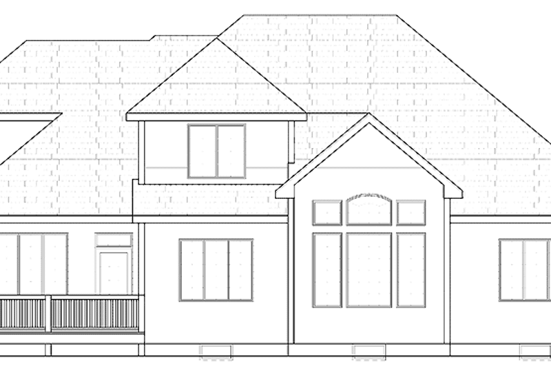Home Plan - Exterior - Rear Elevation for Classical House Plan #328-402 - 3 bed, 2.5 bath