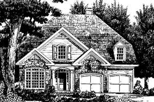 Exterior - Front Elevation 3 for Country House Plan #927-684 - 5 bed, 3 bath