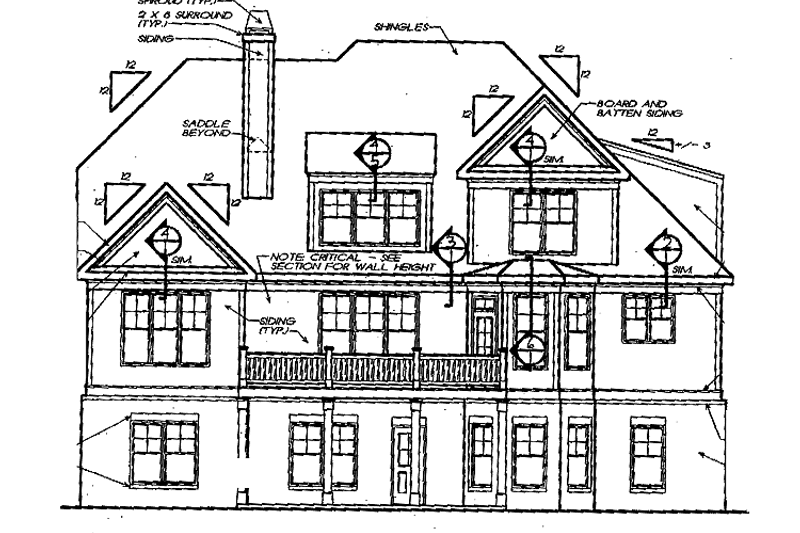 Home Plan - Exterior - Rear Elevation for Country House Plan #927-425 - 3 bed, 2.5 bath