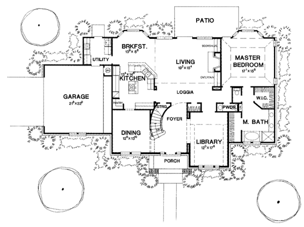 House Plan Design - Traditional Floor Plan - Main Floor Plan #472-172