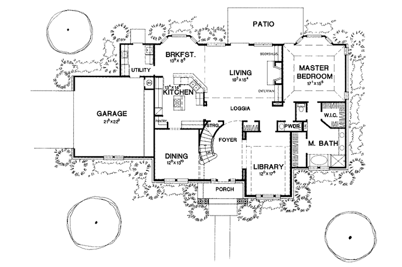 Architectural House Design - Floor Plan - Main Floor for Traditional House Plan #472-172 - 3 bed, 2.5 bath