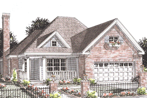Traditional Exterior - Front Elevation Plan #20-1594